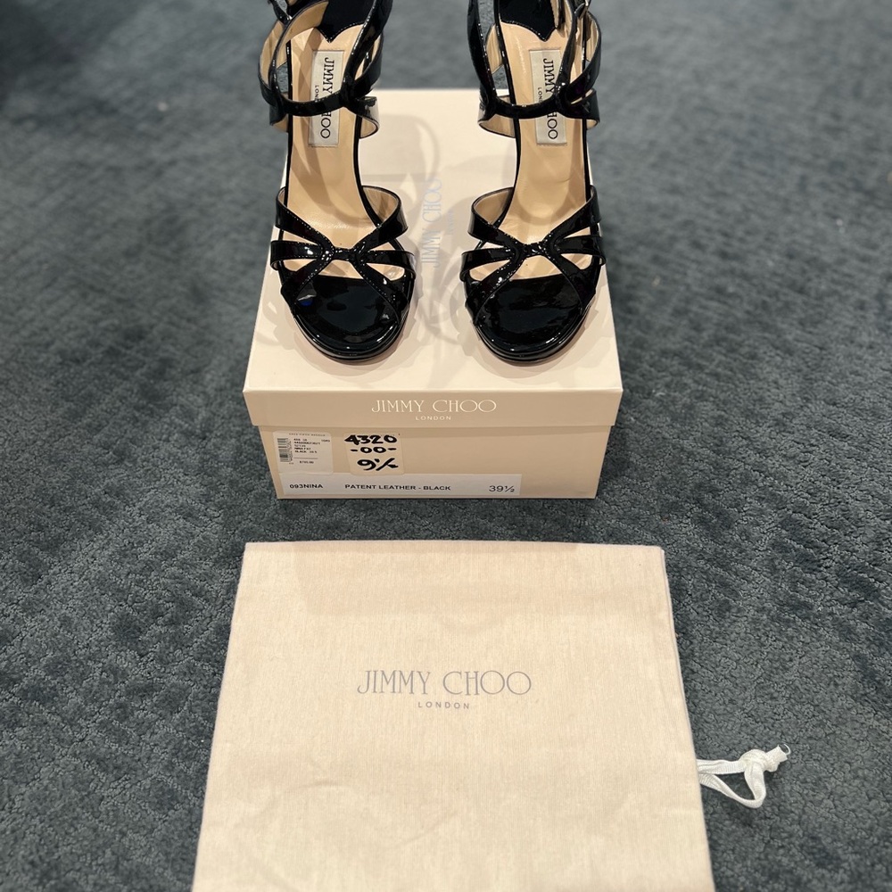 Jimmy Choo Black Patent Leather Heels